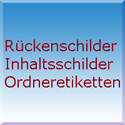 Rcken-, Inhaltsschilder, Ordner